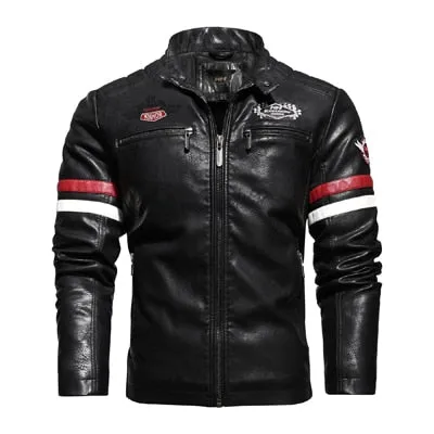 Vintage Moto Stripe Jacket