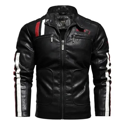 Vintage Moto Stripe Jacket