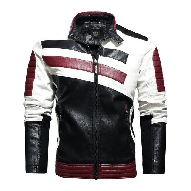Vintage Moto Stripe Jacket