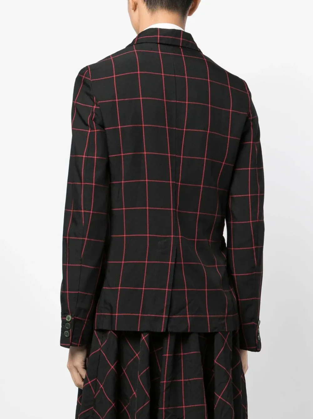 Windowpane Button Jacket